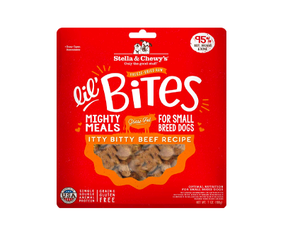 Stella & Chewy’s Freeze-Dried Raw Lil‘ Bites Itty Bitty Beef Recipe Small Breed Dog Food, 7 oz. Bag (Beef)